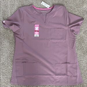 Scrubstar Women's Size M Color Mauve Haze Short Sleeve Top